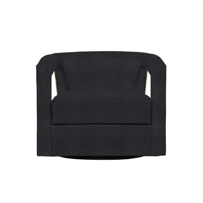 Bernhardt Alana 32.5'' Wide Swivel Barrel Chair In Black