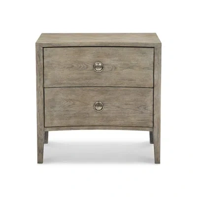 Bernhardt Albion 2 - Drawer Nightstand In Pewter