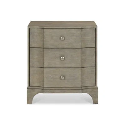 Bernhardt Albion 3 - Drawer Nightstand In Pewter
