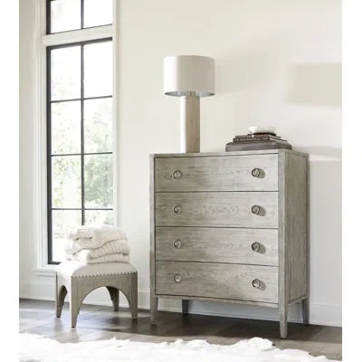 Bernhardt Albion Tall Drawer Chest In Pewter
