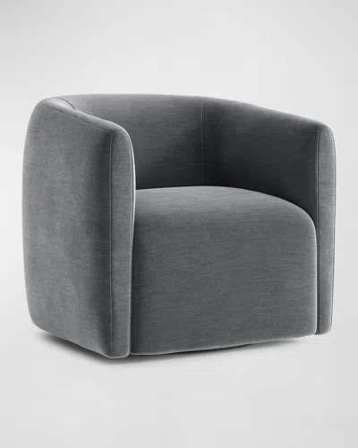 Bernhardt Aline Icy Slate Blue Swivel Chair