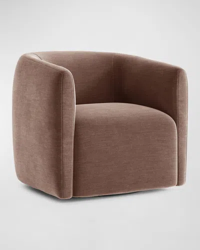 Bernhardt Aline Rust Swivel Chair In Dusty Brick