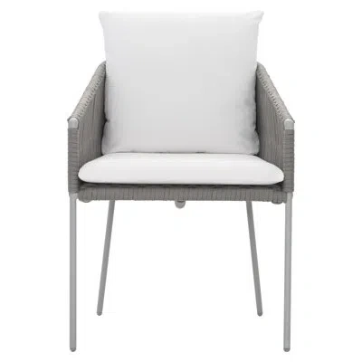 Bernhardt Amalfi Outdoor Dining Armchair With Cushion In Slate Gray;charcoal Mist