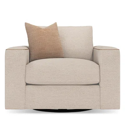 Bernhardt Amber Fabric Swivel Chair In Multi