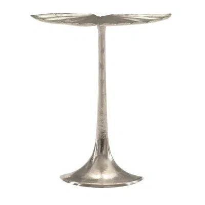 Bernhardt Annabella Pedestal End Table In Satin Nickel