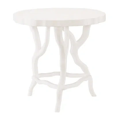 Bernhardt Arbor 3 Legs End Table In Chalky White