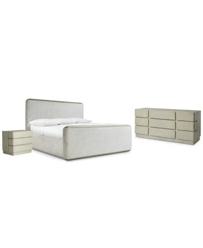 Bernhardt Arcadia 3-piece Queen Bed Set (bed, Dresser, & Nightstand) In Clay
