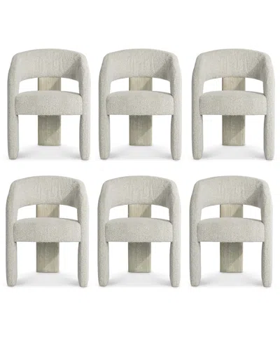 Bernhardt Arcadia 6-piece Open-back Armchair Set In Black