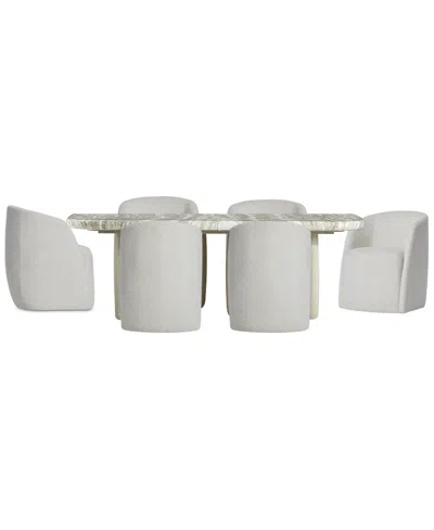 Bernhardt Arcadia 7-piece Faux Stone Dining Set In Clay