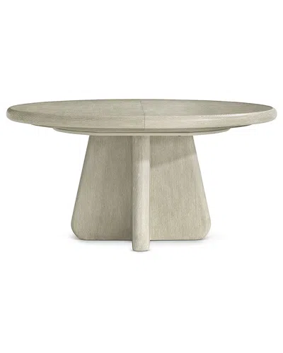 Bernhardt Arcadia 60" Round Dining Table With Leaf In Neutral