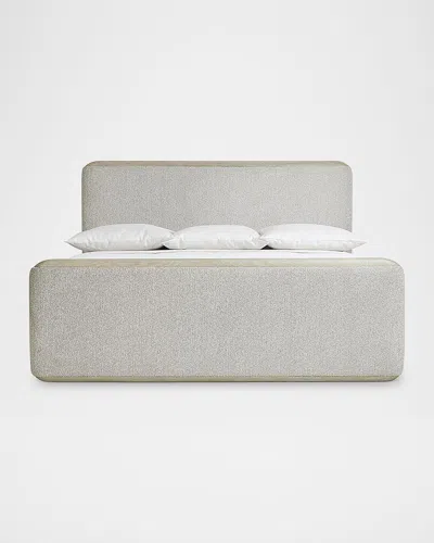 Bernhardt Arcadia Upholstered California King Panel Bed In Gray