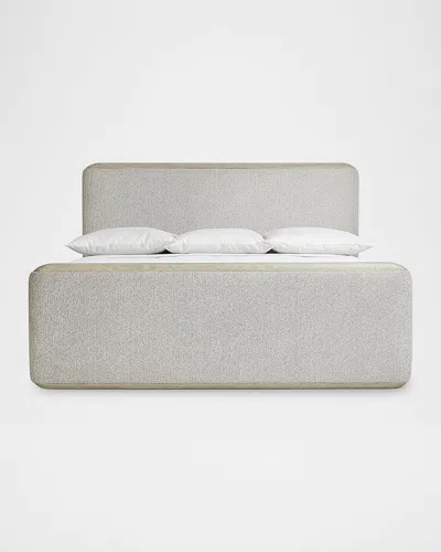 Bernhardt Arcadia Upholstered King Panel Bed In Gray