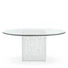 Bernhardt Arctic 54 Round Dining Table In Silver