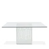 Bernhardt Arctic 60 Square Dining Table In Silver