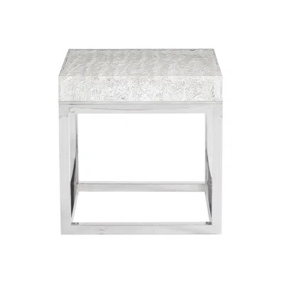 Bernhardt Arctic Frame End Table In White
