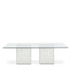 Bernhardt Arctic Rectangle Dining Table In Silver