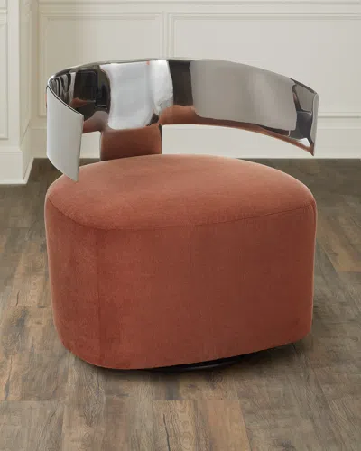 Bernhardt Ares Swivel Chair In Mauve