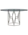 Bernhardt Argent Round Dining Table In Blue