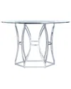 Bernhardt Argent Round Dining Table In Silver