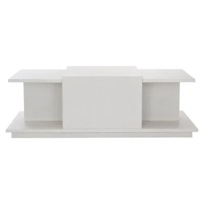 Bernhardt Arnette Cocktail Table In Linear White