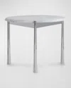 Bernhardt Arris Side Table In Arabescato White