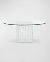 Bernhardt Artic 54" Round Dining Table In Glacier White