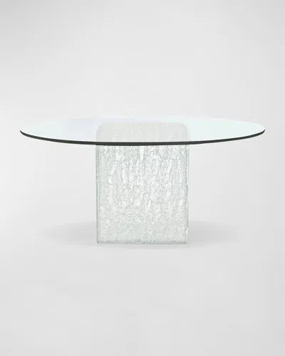 Bernhardt Artic 54" Round Dining Table In Glacier White