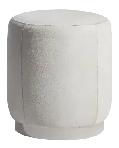 Bernhardt Ash Fabric Ottoman In White