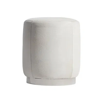Bernhardt Ash Upholstered Ottoman In White