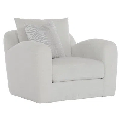 Bernhardt Asher Fabric Swivel Chair In Cream