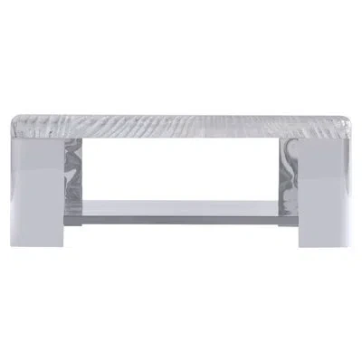 Bernhardt Aura 4 Legs Coffee Table With Storage In Gray