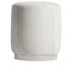 Bernhardt Ava Calf Hair Ottoman In White