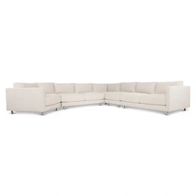 Bernhardt Avanni 157'' Aluminum Outdoor Patio Sectional With Sunbrella® Cushions In White