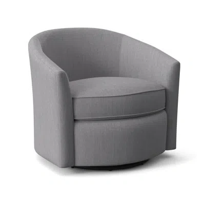 Bernhardt Aventura Swivel Patio Chair With Cushions In Canvas Granite Sunbrella® Canvas