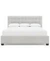 Bernhardt Avery Queen Upholstered Storage Bed In Gray