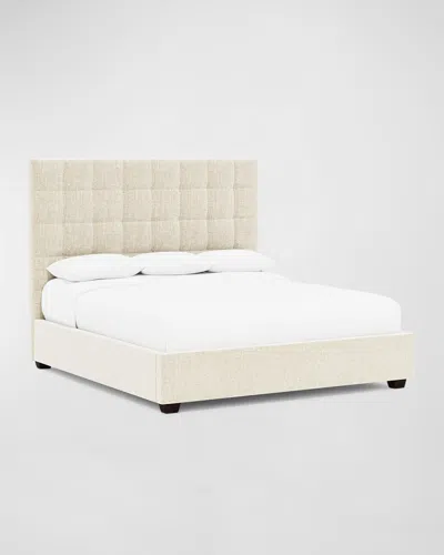Bernhardt Avery Tufted California King Bed In White/cream