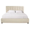 Bernhardt Avery Tufted Upholstered Panel Bed In Beige