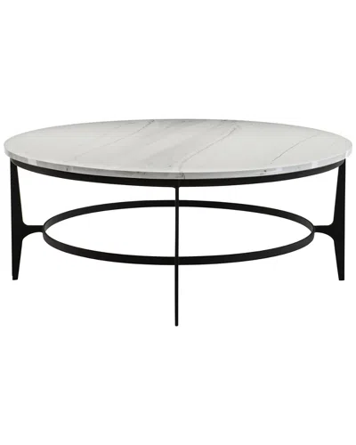Bernhardt Avondale Round Metal Cocktail Table In White