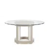 Bernhardt Axiom Round Dining Table, 60 In Linear Gray