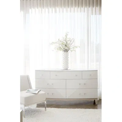 Bernhardt Axiom 7 Drawer Dresser In Linear Gray;linear White