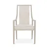 Bernhardt Axiom Cutout Dining Arm Chair (each) In Linear Gray