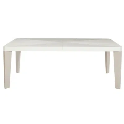 Bernhardt Axiom Extendable Dining Table In Linear White