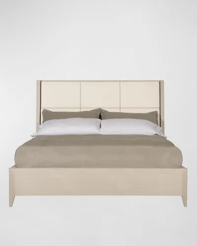 Bernhardt Axiom Quilted Panel Queen Bed In Brown