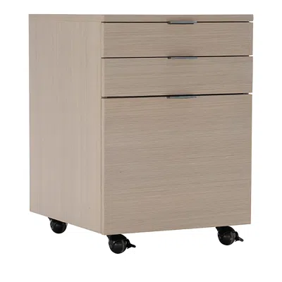 Bernhardt Axiom Rolling Fie Cabinet In Silver/gray