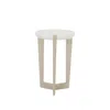 Bernhardt Axiom Round Chairside Table In Linear White