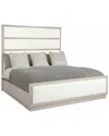 Bernhardt Axiom Upholstered Panel Bed In Gray
