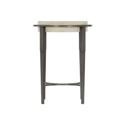 Bernhardt Barclay Side Table In White Travertine