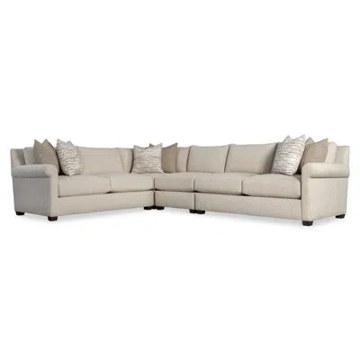 Bernhardt Barnes 4-piece Fabric Sectional In Beige