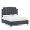Bernhardt Bayonne Queen Bed With 68 Headboard In Charcoal Gray/b-