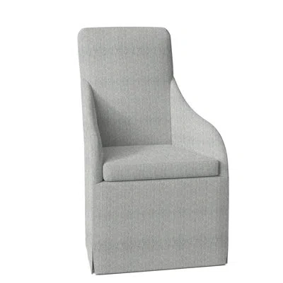 Bernhardt Bellair Patio Dining Armchair With Cushion In Light Grey,dark Grey Linen 6032-110